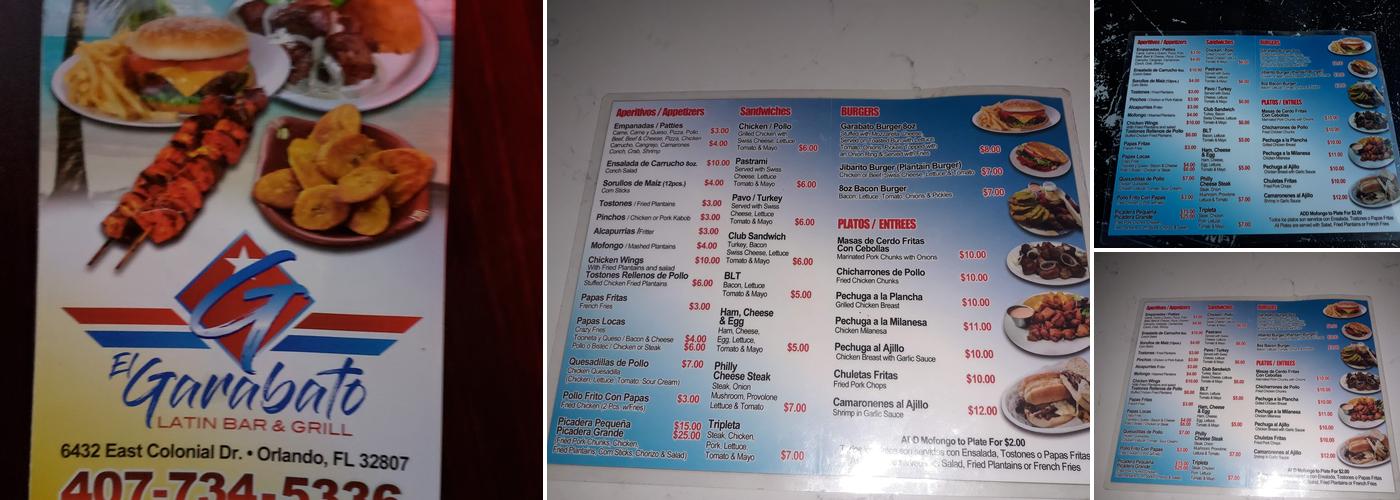 La Terraza Restaurant Menu