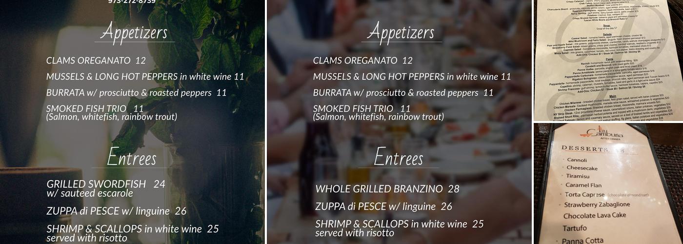 Pesaro Restaurant Menu