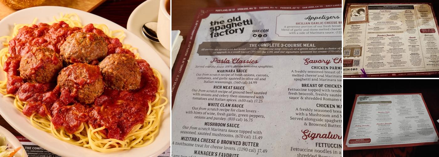 The Old Spaghetti Factory Menu