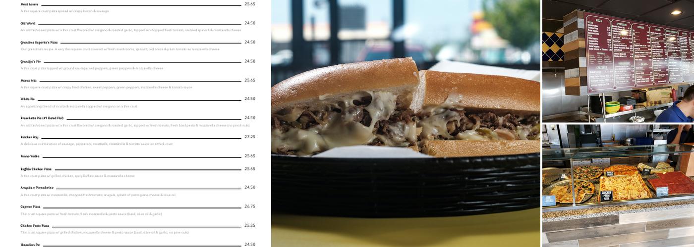 Saporito Pizza Menu