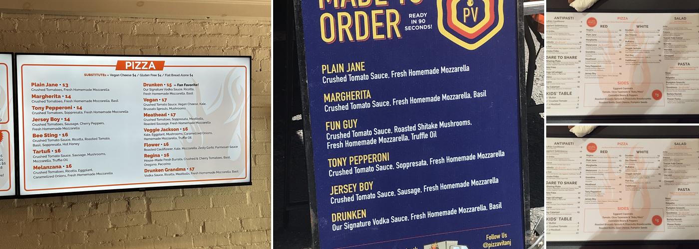 Pizza Vita Menu