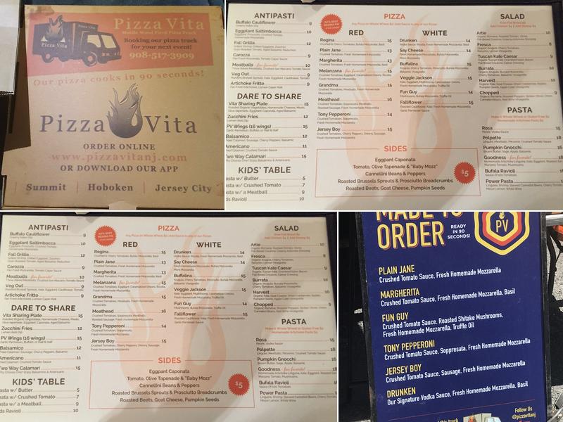 Pizza Vita Menu