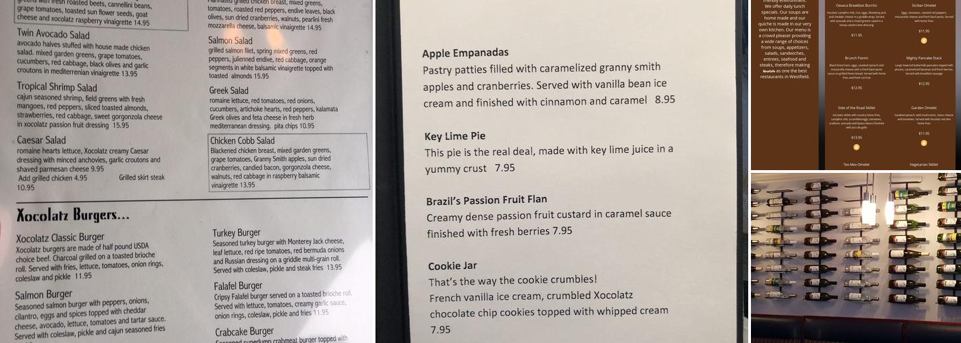 Xocolatz Menu