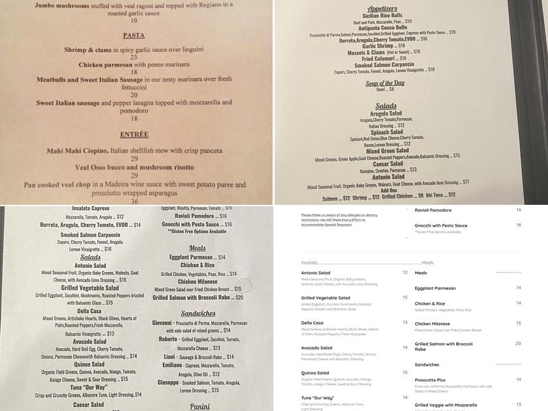 Cocco Bello Cafe Menu