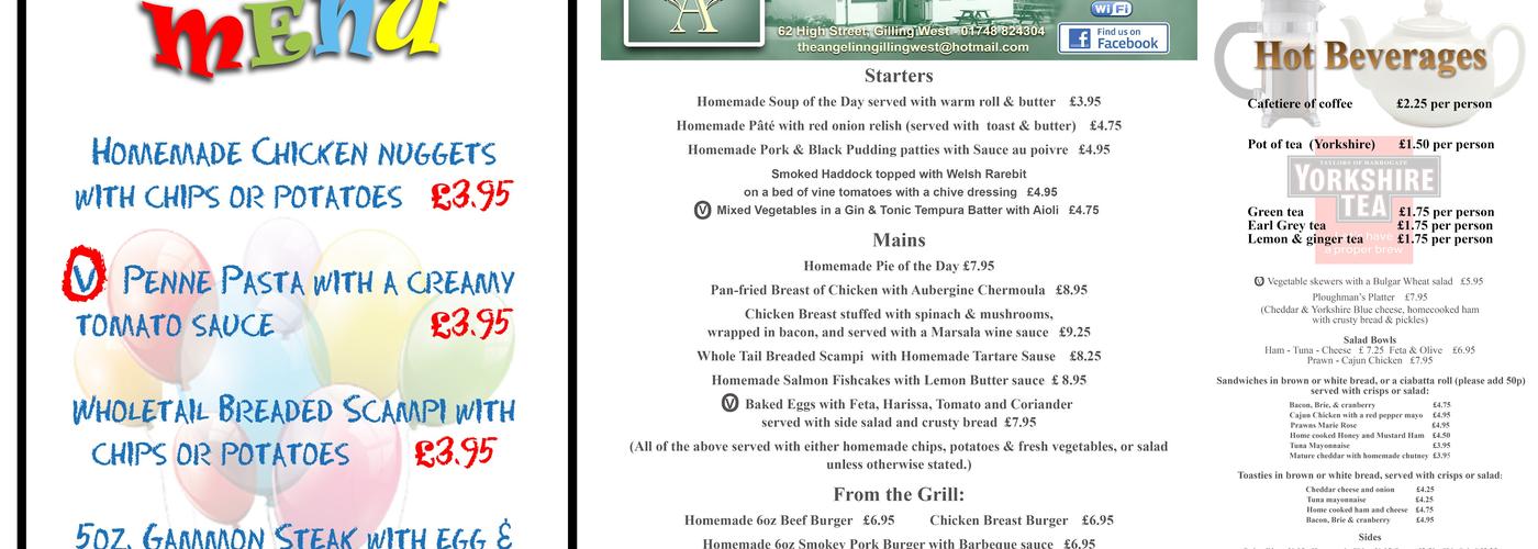The Angel Inn Menu