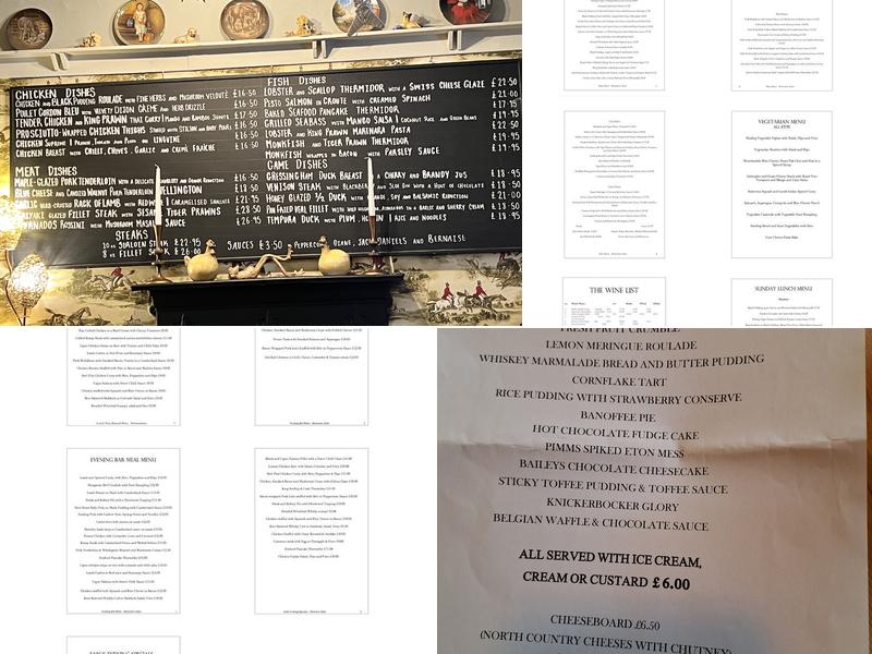 The Brownlow Arms Menu