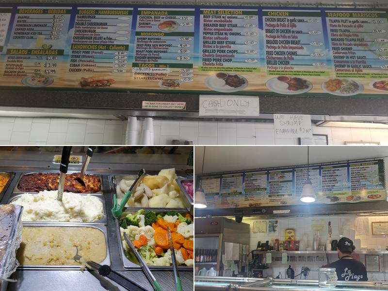 La Playa Menu