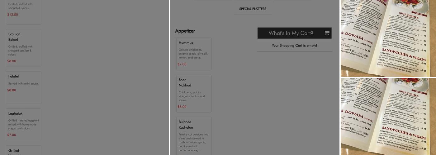 Famous Kabab Cuisine Menu