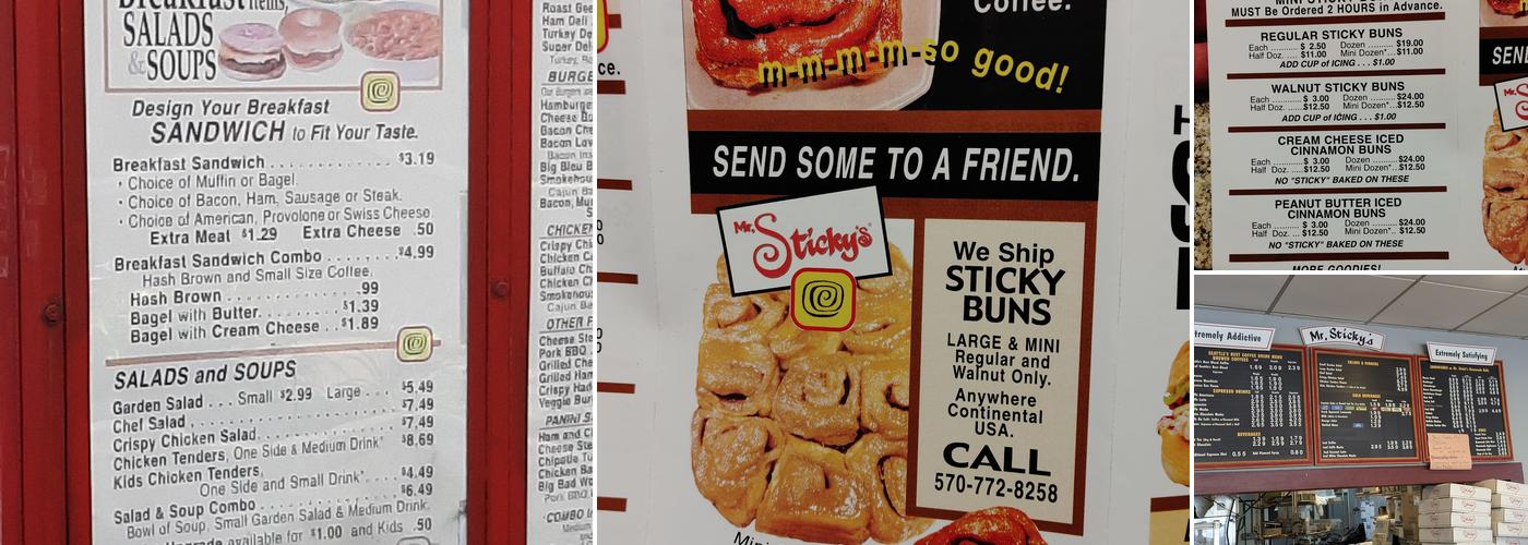 Mr. Sticky’s Menu