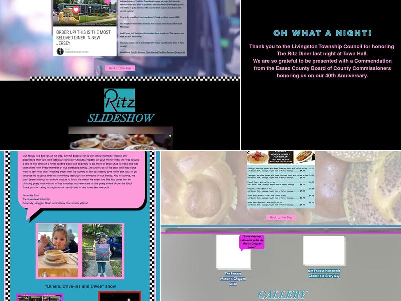 Ritz Diner Menu
