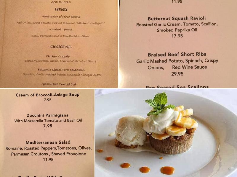 Gregorio's Mediterranean Restaurant Menu