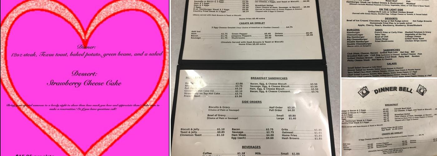 The Dinner Bell Menu