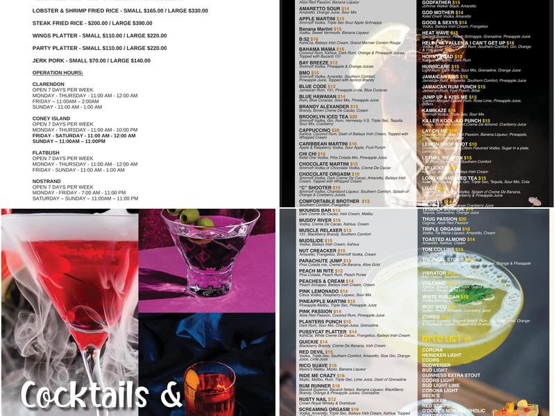 Footprints Cafe Menu