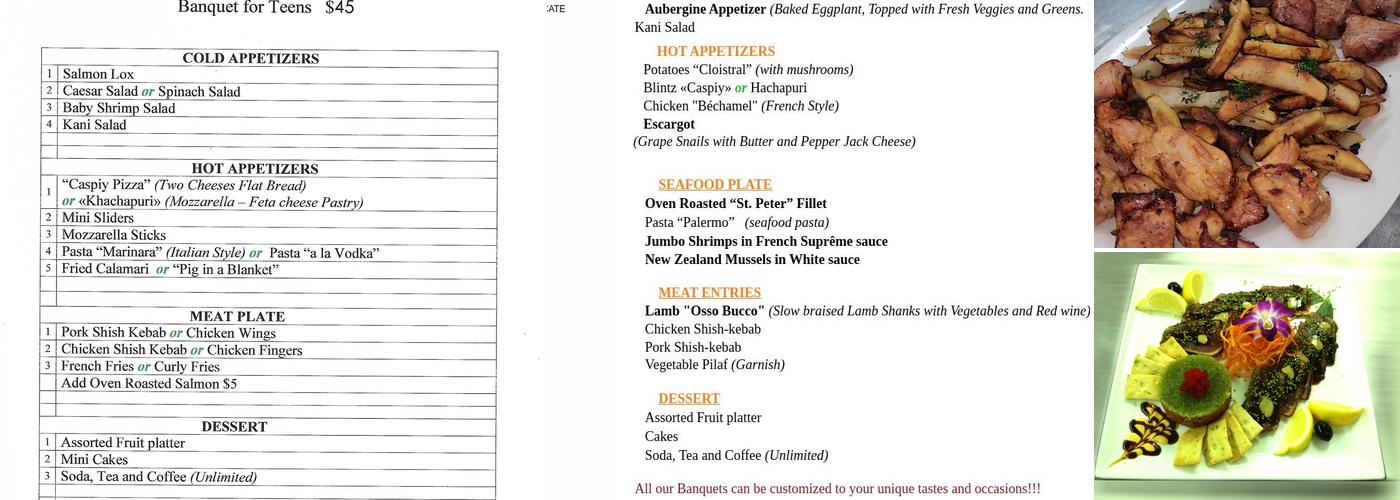Caspiy Menu