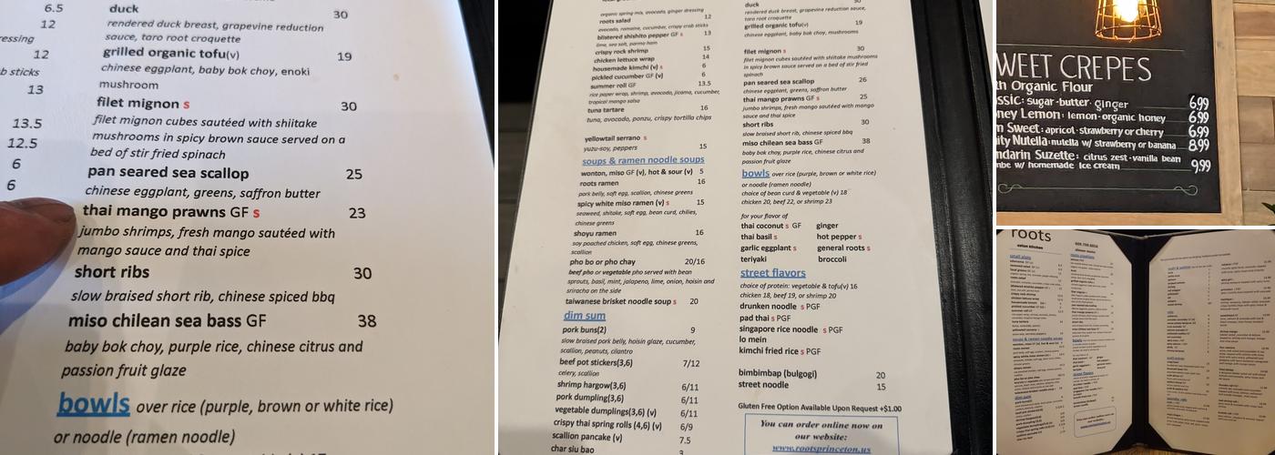 Roots Menu