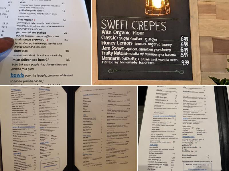Roots Menu