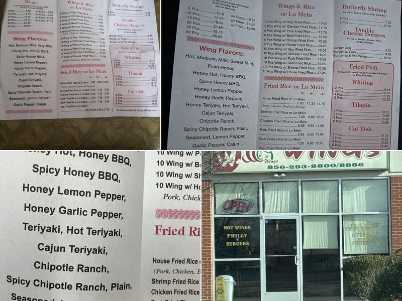 W. Wings Menu