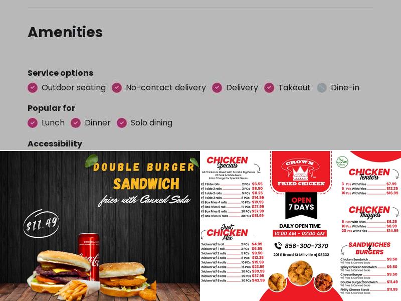 Crown Fried Chicken Menu