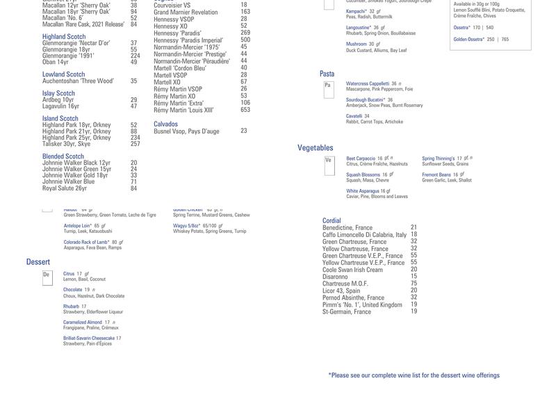 Element 47 Menu
