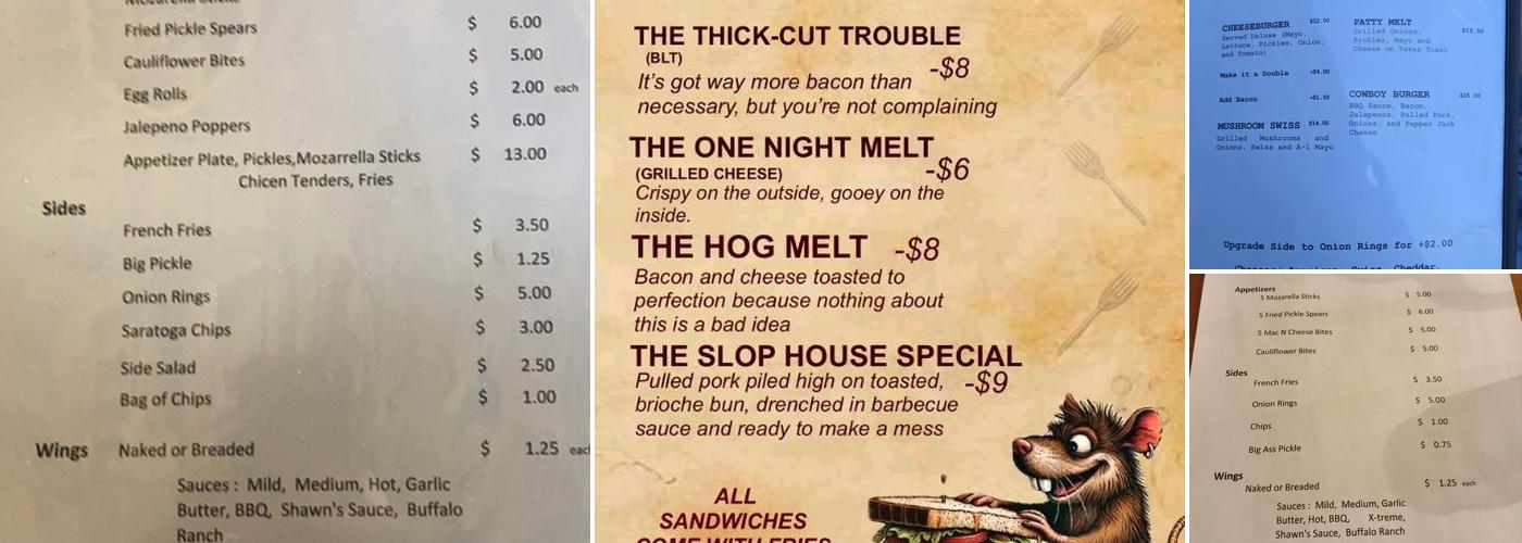 Antique Bar and Grill Menu