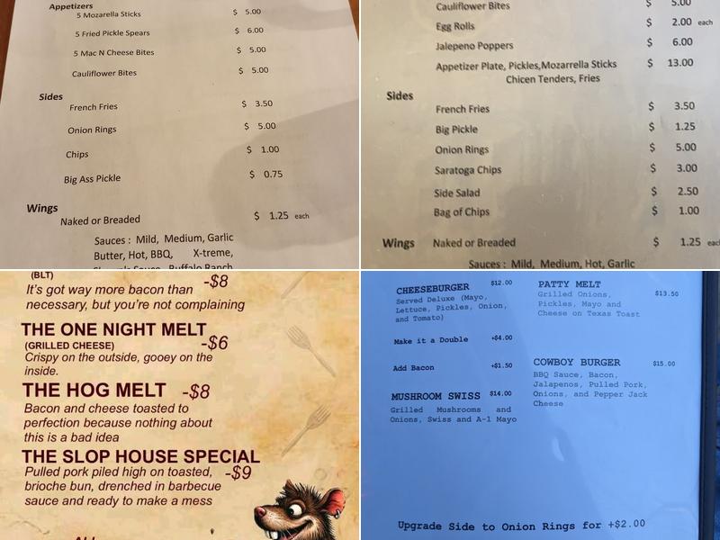 Antique Bar and Grill Menu