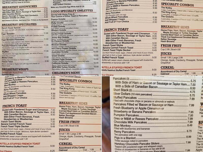 Pancake Palace Menu