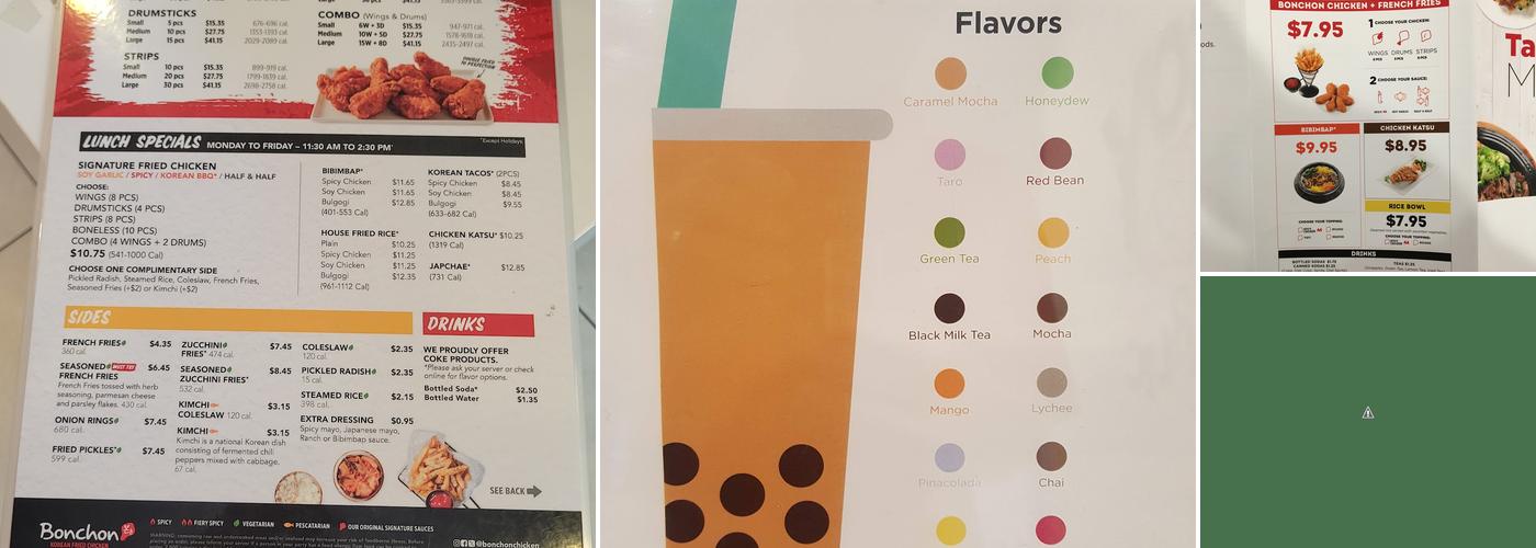 Bonchon Nutley Menu