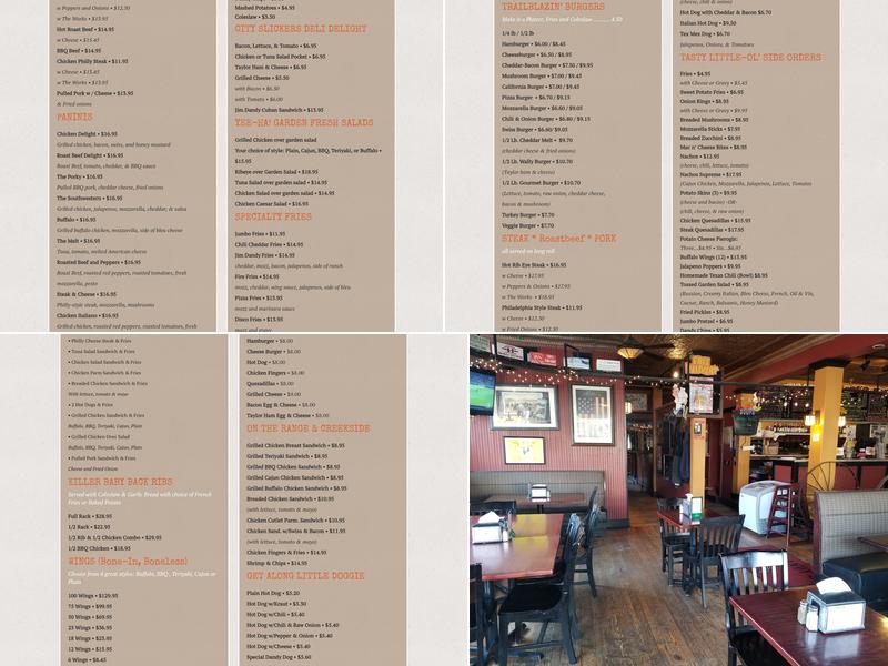Jim Dandy's Menu