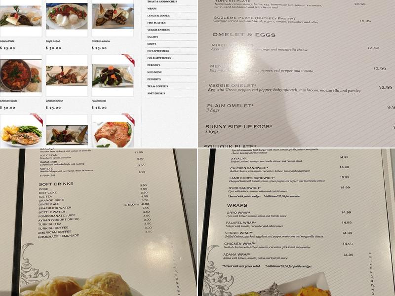 The Bosphorus Menu