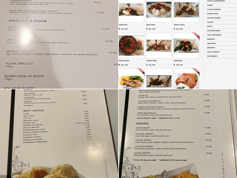 The Bosphorus Menu