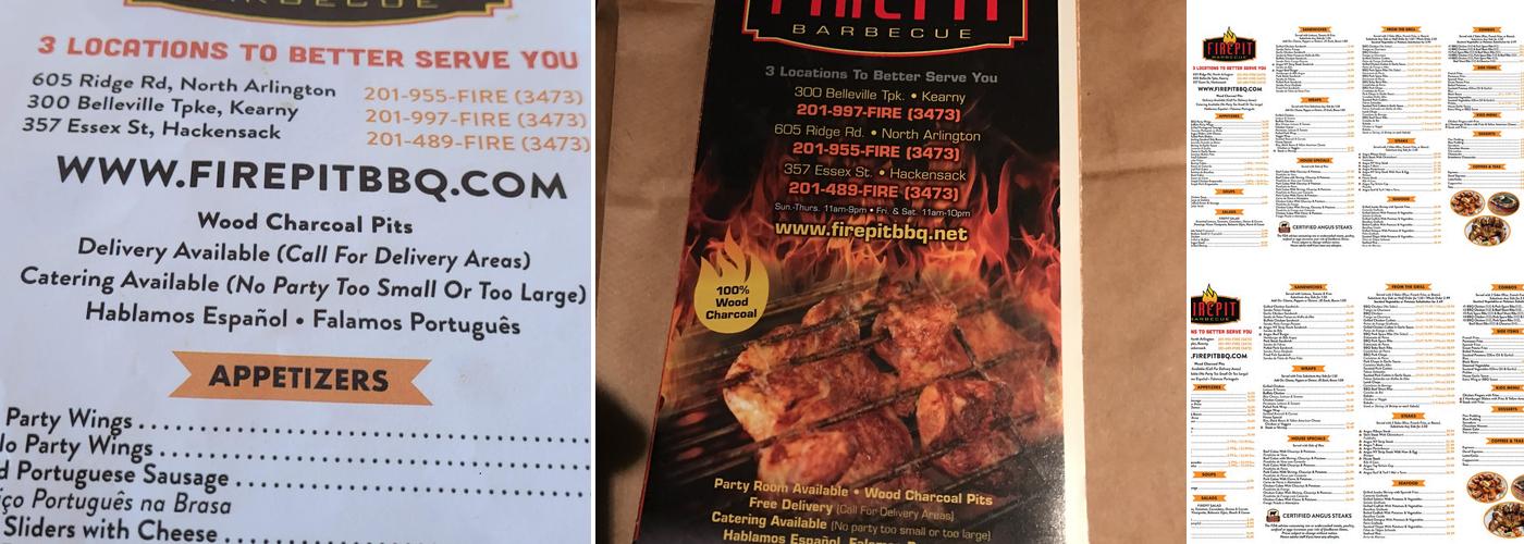 Fire Pit Barbecue Menu