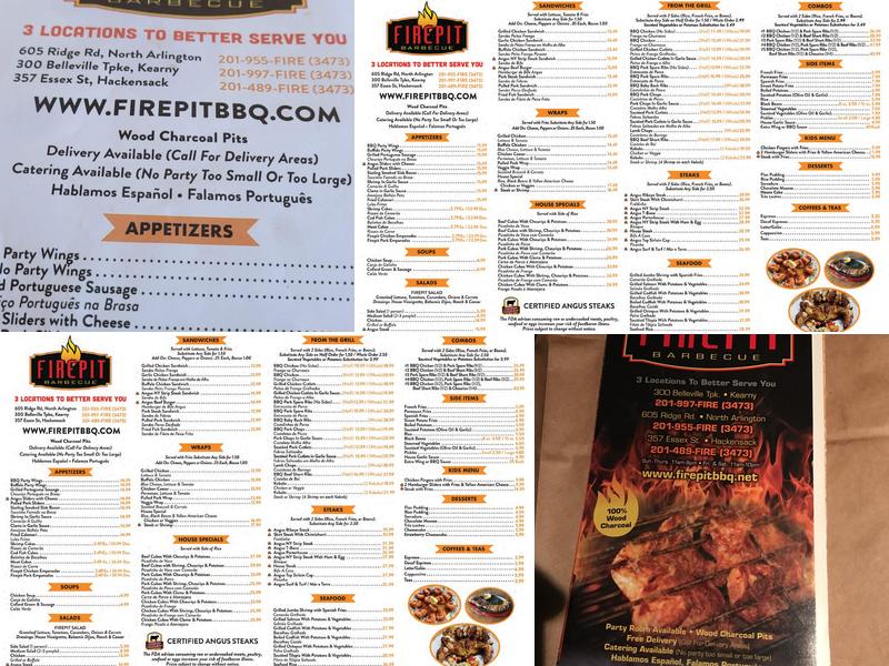 Fire Pit Barbecue Menu