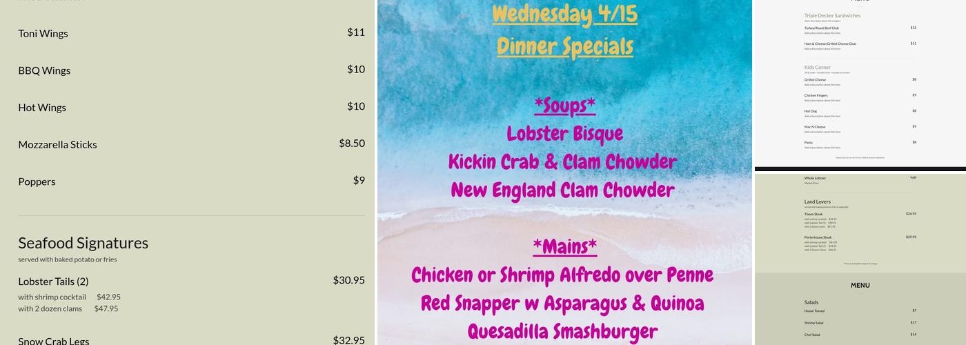 Pub 199 Menu