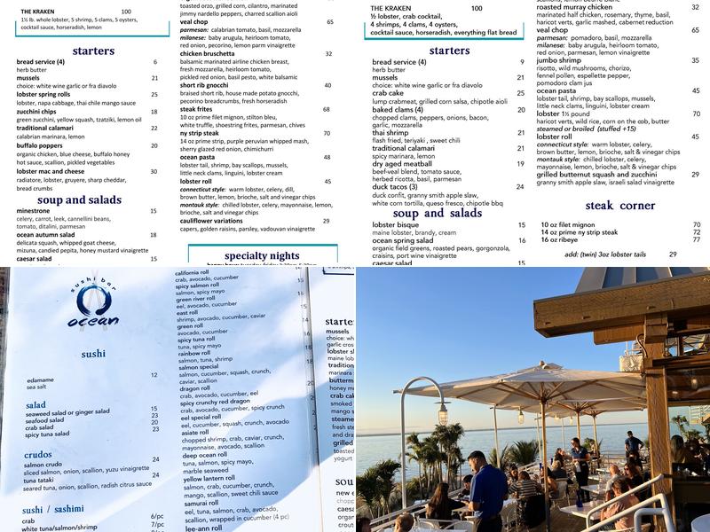 Ocean Menu