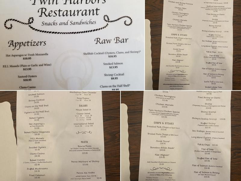 Hidden Harbor Restaurant and Bar Menu