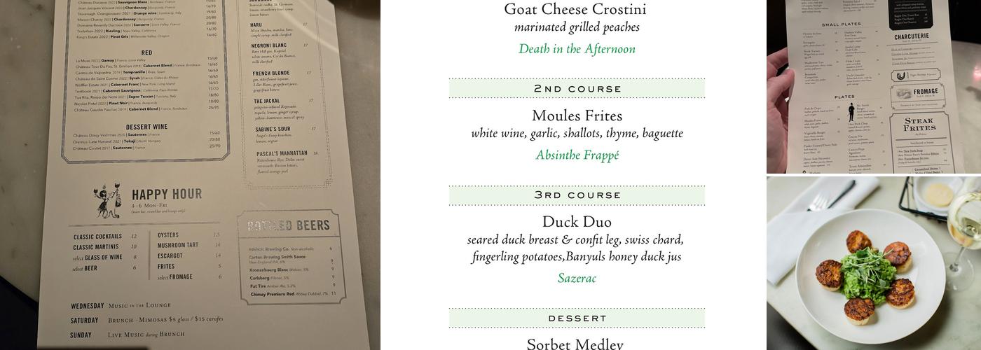 Pascal & Sabine Menu