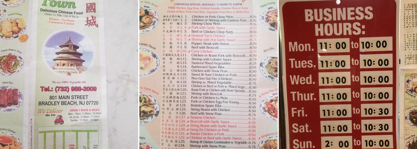 Chinatown Kitchen Menu