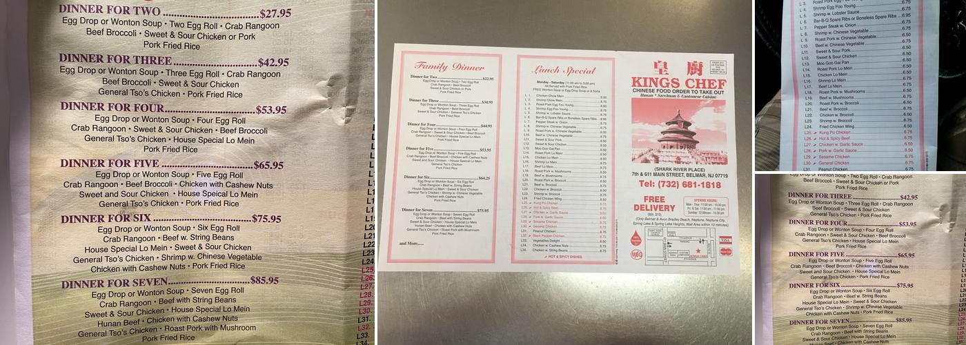 King's Chef Menu
