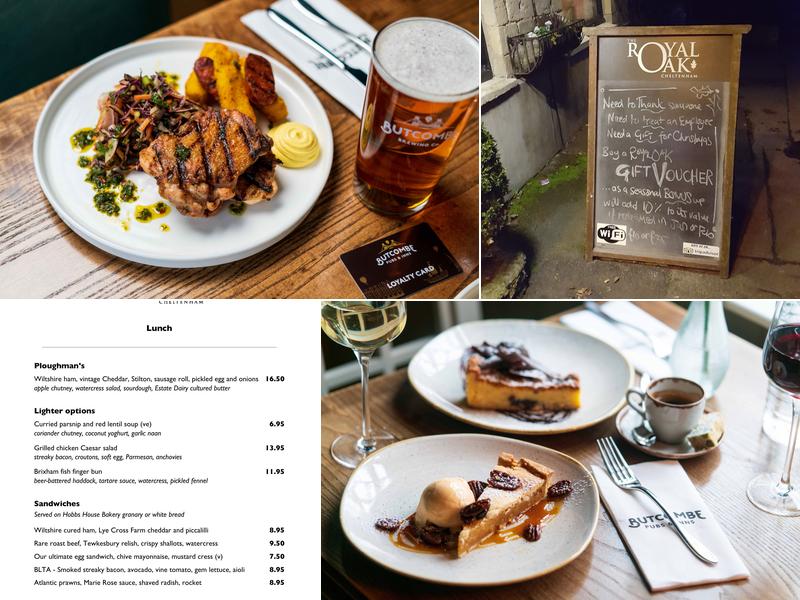 The Royal Oak, Prestbury Menu
