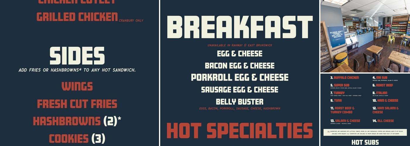 Mr Subs Menu