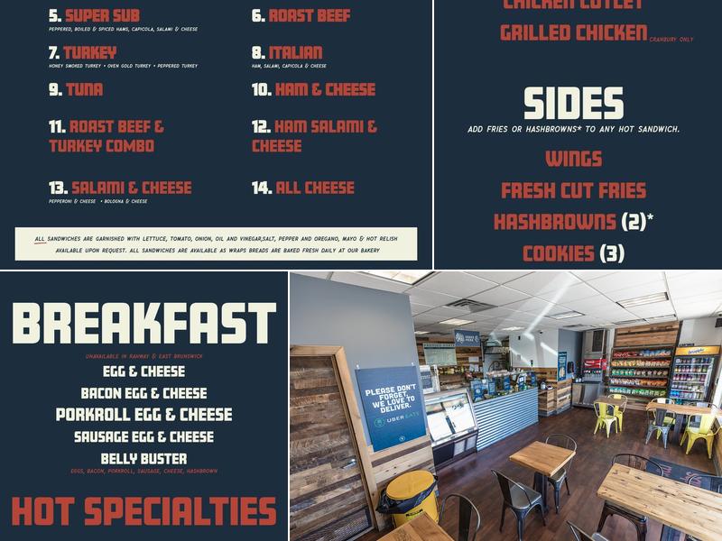 Mr Subs Menu