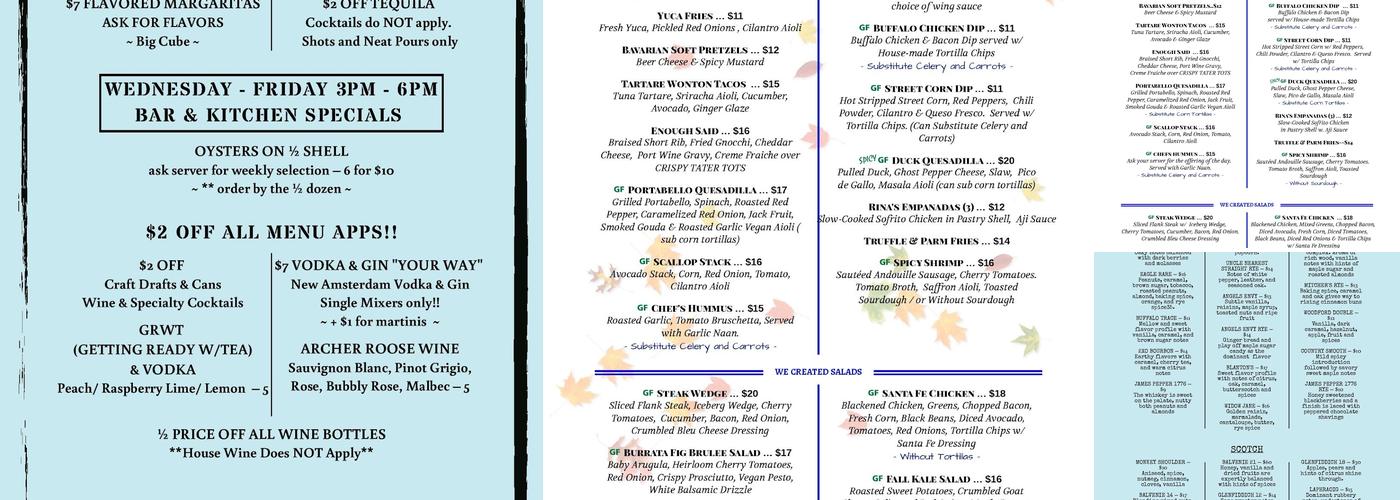 Paragon Tap & Table Menu