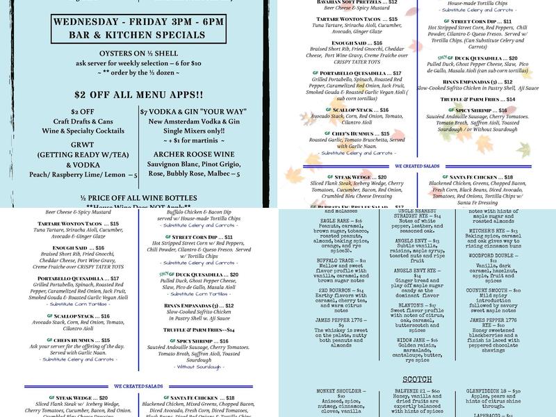 Paragon Tap & Table Menu