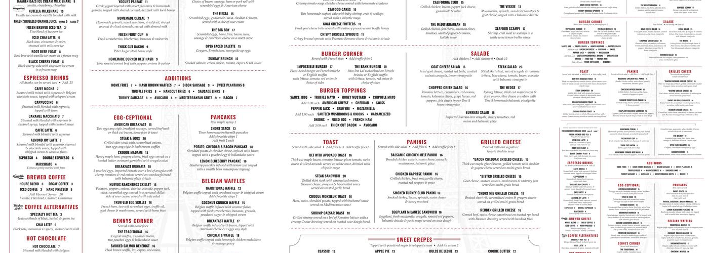 Cé La Vi Menu