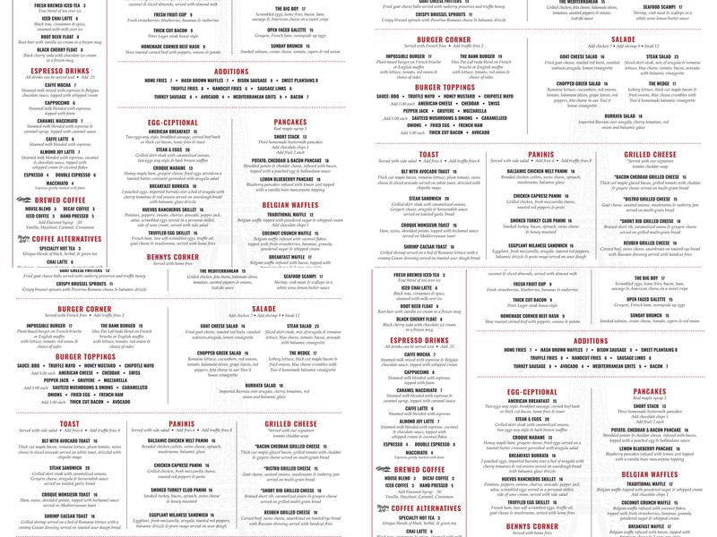 Cé La Vi Menu