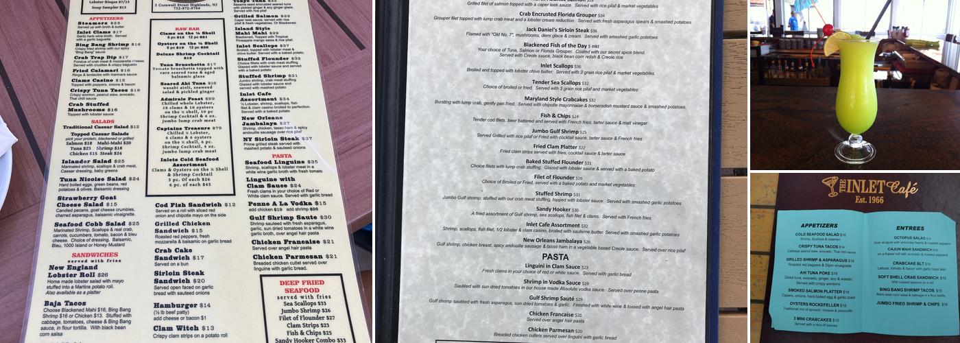 Inlet Cafe Menu