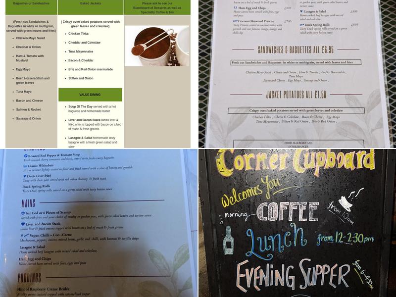 The Corner Cupboard Menu