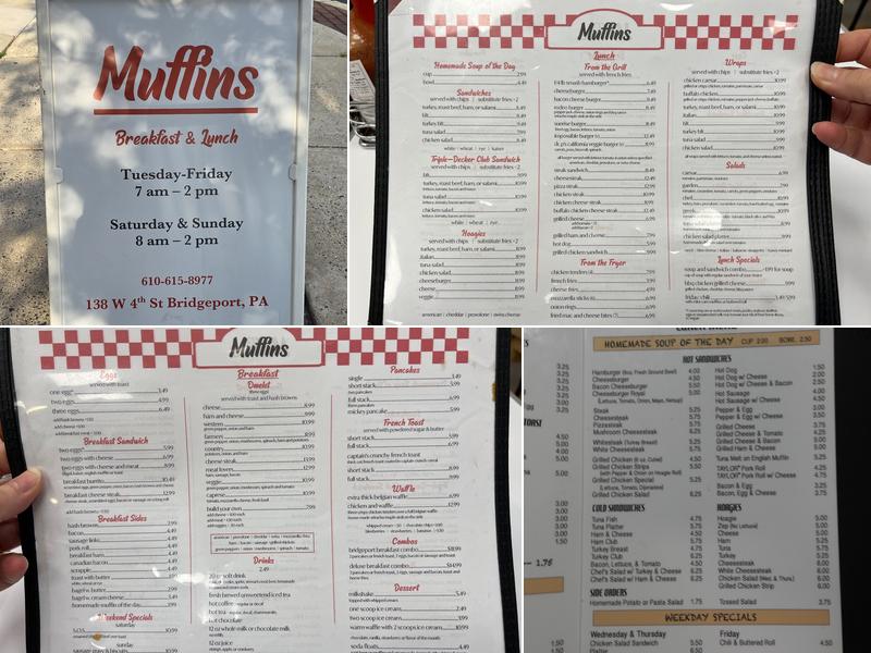 Muffins Menu