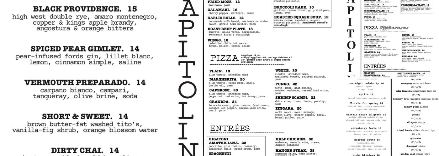 Capitoline Menu