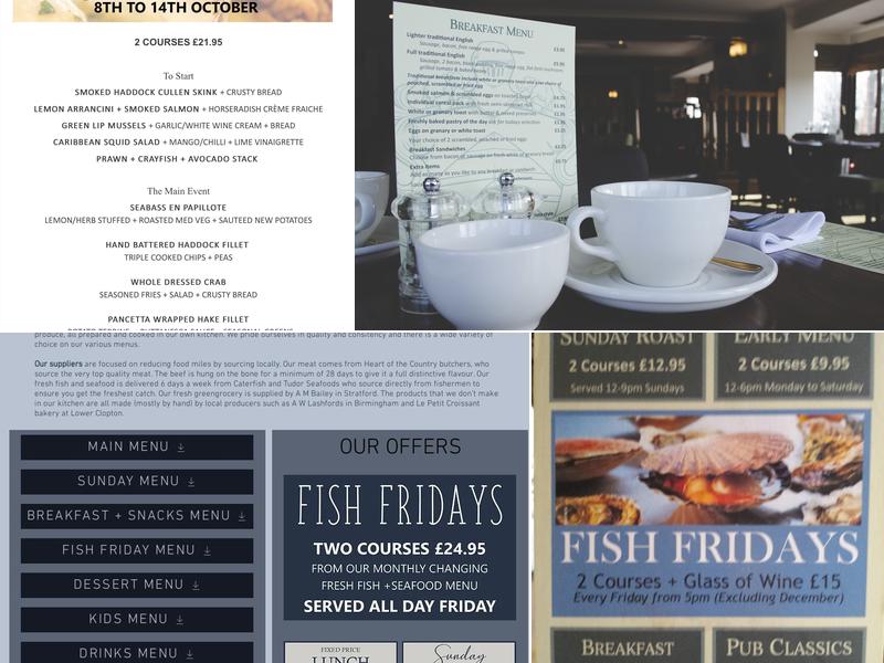 The Throckmorton Menu